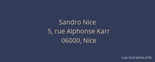 Sandro Nice