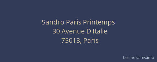Sandro Paris Printemps