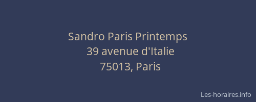 Sandro Paris Printemps