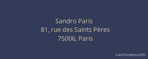 Sandro Paris