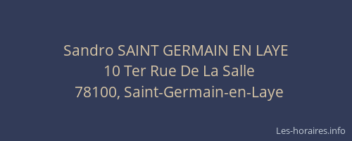 Sandro SAINT GERMAIN EN LAYE