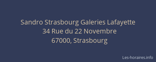 Sandro Strasbourg Galeries Lafayette