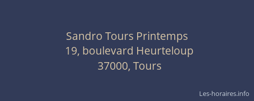 Sandro Tours Printemps