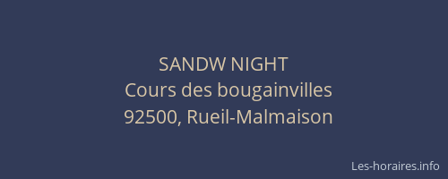 SANDW NIGHT