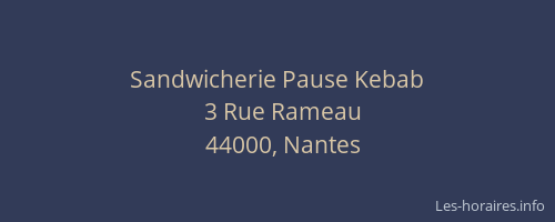 Sandwicherie Pause Kebab