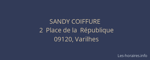 SANDY COIFFURE