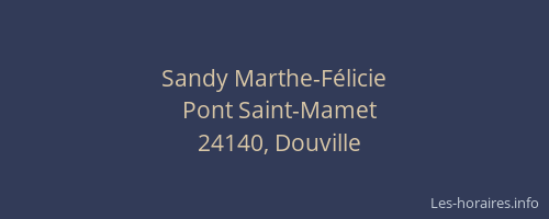 Sandy Marthe-F&eacute;licie