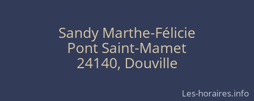 Sandy Marthe-Félicie
