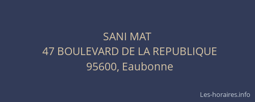SANI MAT