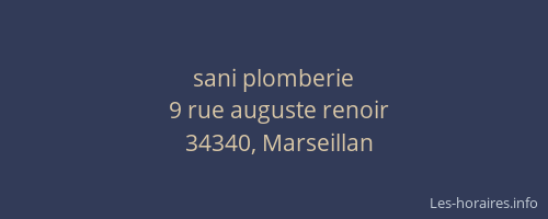 sani plomberie