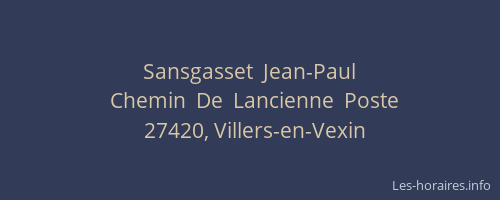 Sansgasset  Jean-Paul