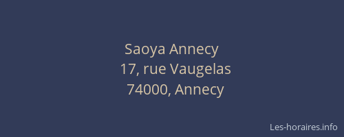 Saoya Annecy