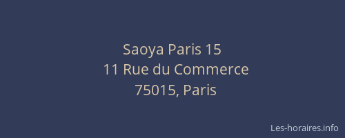 Saoya Paris 15