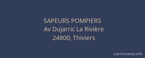 SAPEURS POMPIERS