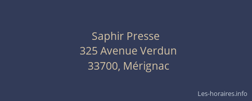 Saphir Presse