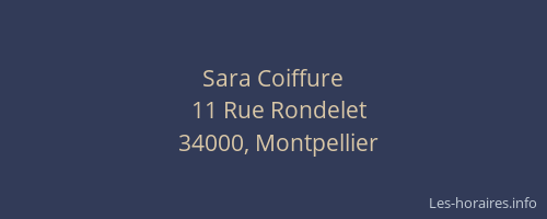 Sara Coiffure