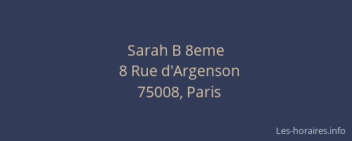 Sarah B 8eme