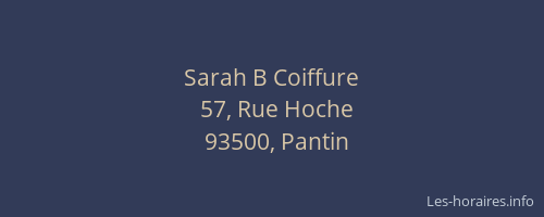 Sarah B Coiffure