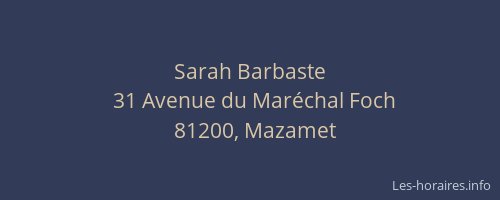 Sarah Barbaste