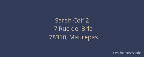 Sarah Coif 2