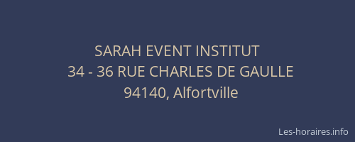 SARAH EVENT INSTITUT
