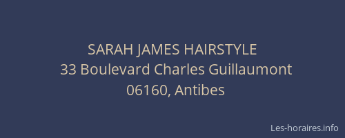 SARAH JAMES HAIRSTYLE