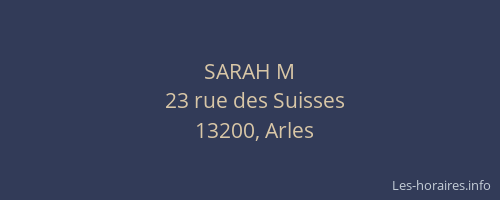 SARAH M