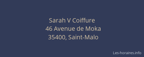 Sarah V Coiffure