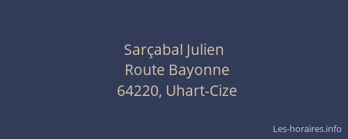 Sar&ccedil;abal Julien