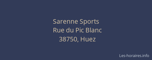 Sarenne Sports