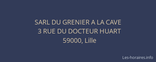 SARL DU GRENIER A LA CAVE