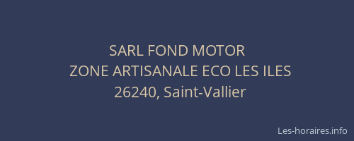 SARL FOND MOTOR