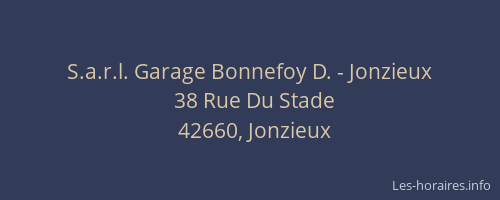 S.a.r.l. Garage Bonnefoy D. - Jonzieux