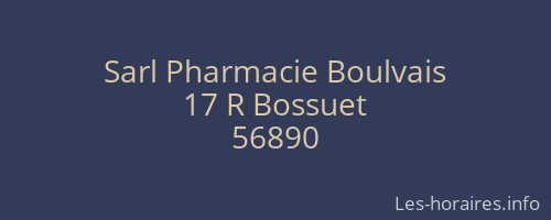 Sarl Pharmacie Boulvais