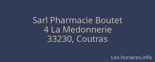 Sarl Pharmacie Boutet