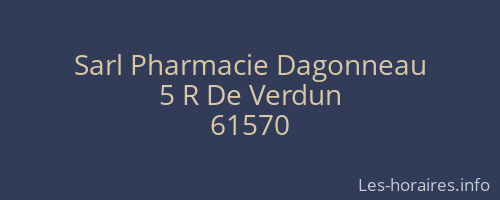 Sarl Pharmacie Dagonneau