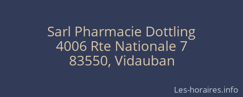 Sarl Pharmacie Dottling