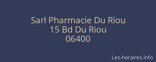 Sarl Pharmacie Du Riou
