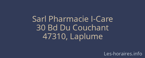 Sarl Pharmacie I-Care