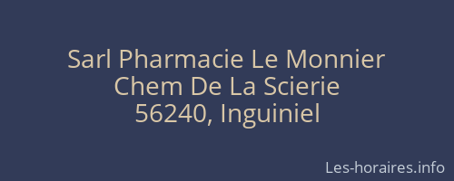 Sarl Pharmacie Le Monnier