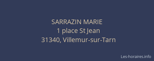 SARRAZIN MARIE