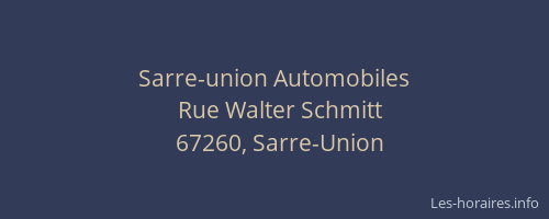 Sarre-union Automobiles