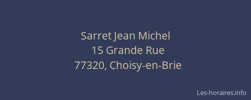 Sarret Jean Michel