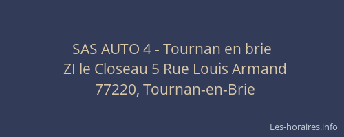 SAS AUTO 4 - Tournan en brie