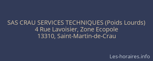 SAS CRAU SERVICES TECHNIQUES (Poids Lourds)