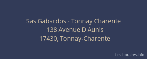 Sas Gabardos - Tonnay Charente