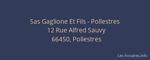 Sas Gaglione Et Fils - Pollestres