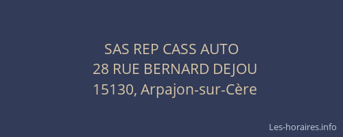 SAS REP CASS AUTO