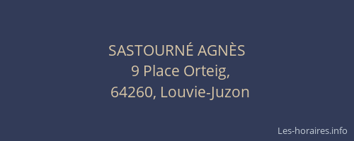 SASTOURN&Eacute; AGN&Egrave;S