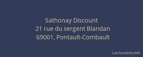 Sathonay Discount